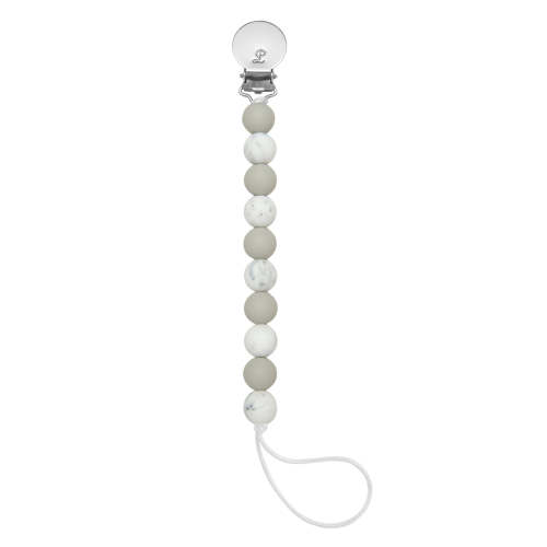 Pacifier Clip - Lolli - Marble Grey