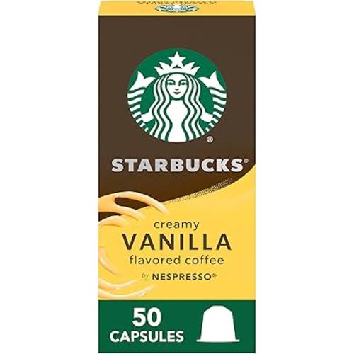 Starbucks by Nespresso Original Line Vanilla Flavored Coffee, 50-count Espresso Pods