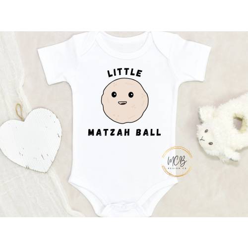 Little Matzah Ball Passover Baby Outfit, Funny Matzo Ball Baby Bodysuit, Jewish Newborn Passover Baby Clothes, Baby Shower Gift, Matzah Ball