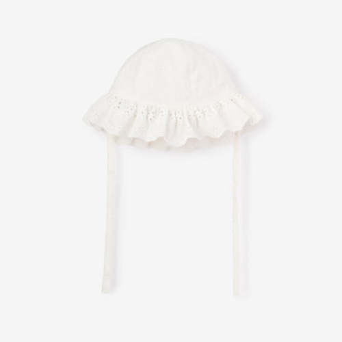 Eyelet Lace Ruffle Sunhat – Elegant Baby