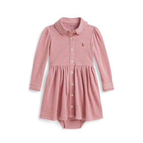 Kids' Cotton Mesh Polo Dress & Bloomers Set