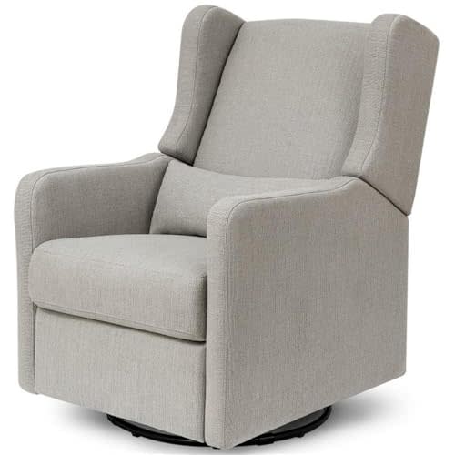 Carter's by davinci Arlo Recliner, Grey | Glider Recliner Nursery Chair w/ 360° Swivel - GREENGUARD Gold & FSC Certified Glider Rocking Chair