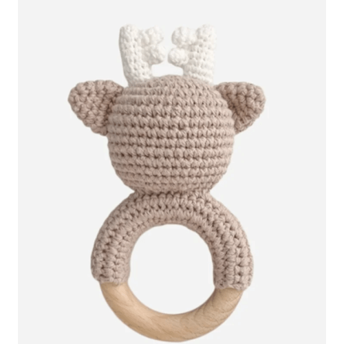 Deer Cotton Rattle Teether