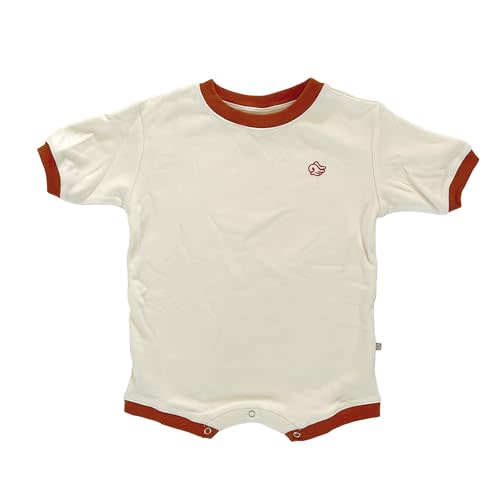 Baby Boy Girl Geneve Oversized Brushed Jersey Romper - Cute Embroidery | Popular Instagram Baby Pics. | Spring Fall Winter