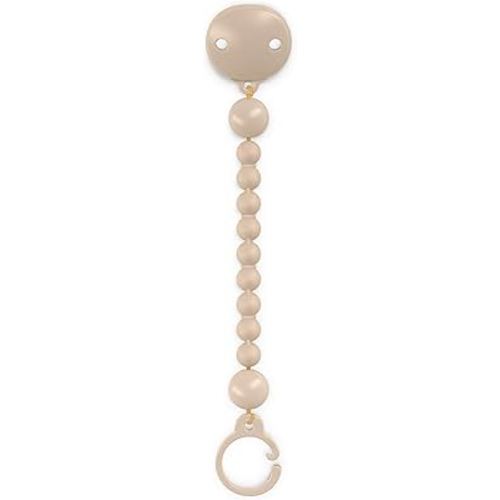 Suavinex Color Essence Silicone Baby Pacifier Clip, Single Piece 100% Soft Silicone Chain, Baby Accessories and Essentials, Designed in Spain (Irish Cream)
