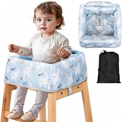 Baby High Chair Cover for Restaurants with Safety Harness