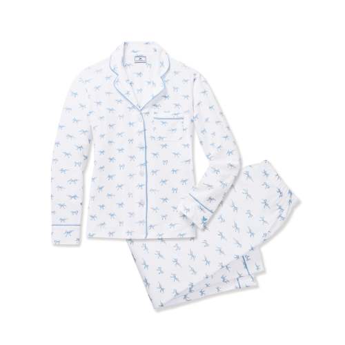Women's Pima Pajama Set in Something Blue Bows