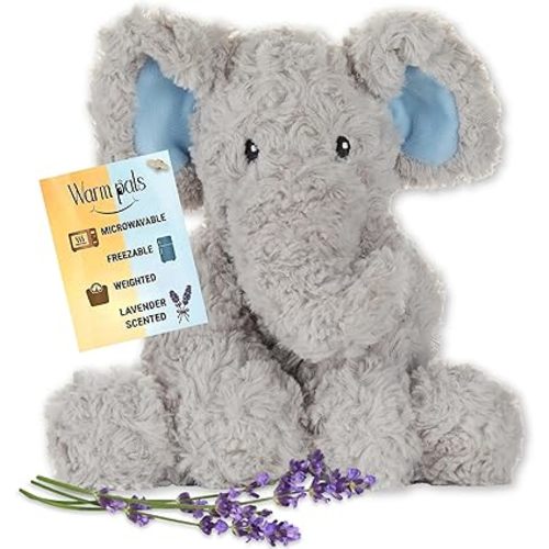 Warm Pals Sweet Elephant, Microwavable Weighted Plush, Heated for Warmth