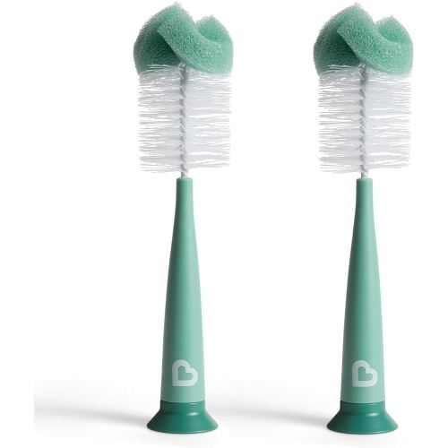 Munchkin® Sponge™ Bottle Brush, Modern Design, 2 Pack, Sage