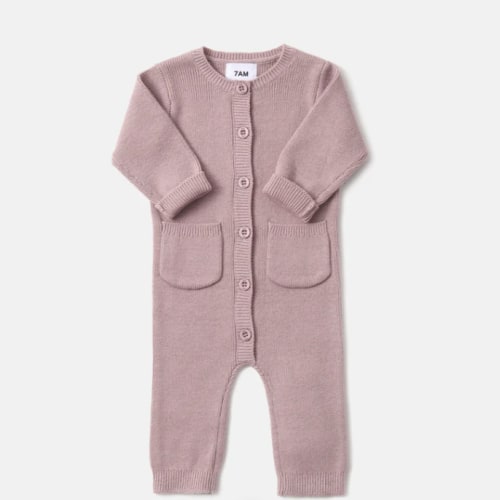 7AM Enfant Long Sleeve Ribbed Jumpsuit - Chunky