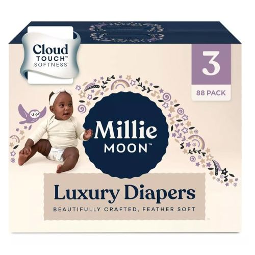 Millie~Moon Luxury Diapers ~ (Size-3 and Count-88)