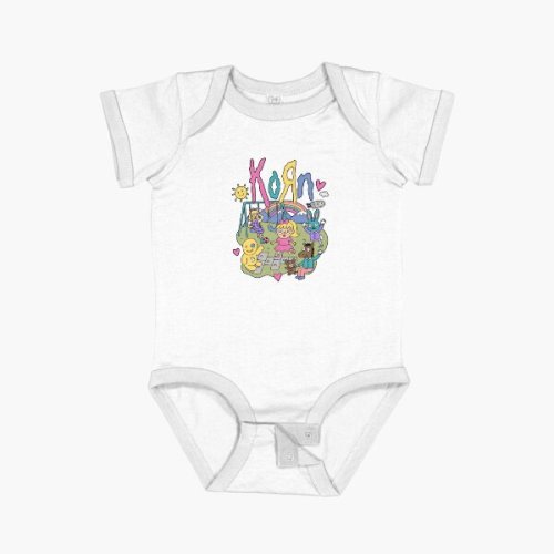 cartoon band kor Short Sleeve Baby One-Piece