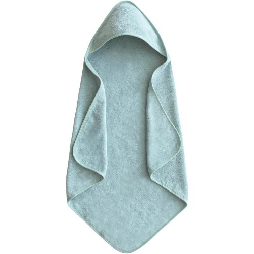 mushie Baby Hooded Towel | Organic Cotton (Sea Mist)