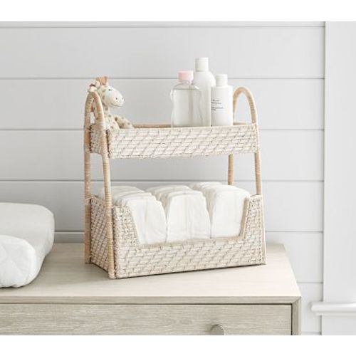 Quinn Stacking Diaper Organizer, White Washed