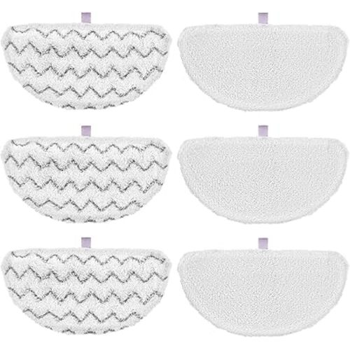 6 Pack 1940 for Bissell Steam Mop Pads for Bissell PowerFresh Steam Mop 1806 1544 1440 2075A 2685A 1940W 19404 Series, Model 19402 19408 1940a 1940f 1940q 1940t B0006 B0017, Part #5938#203-2633