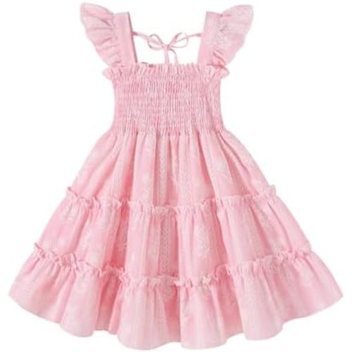 YOUNGER TREE Toddler Girl Dress Kids Sleeveless Ruffle Dresses for Girls Summer Outfits Beach Sundress