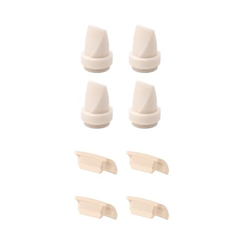 eufy Original Duckbill Valves and Spout Cap (4-Pack) for Wearable Breast Pump E10/S1/S1 Pro, Breast Pump Replacement Parts