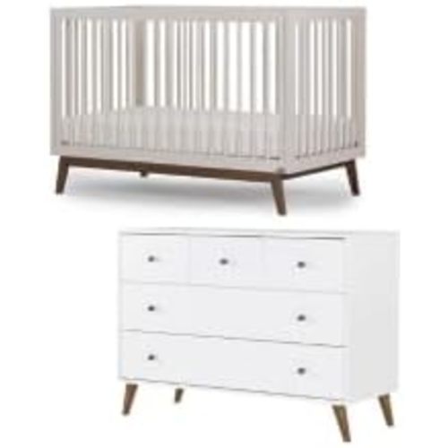 dadada Baby Harmony Set, Nursery Furniture Set. Baby Crib and Dresser Combo. Soho 3-in-1 Convertible Crib and Austin 5 Drawer Nursery Dresser. Almond Milk & Walnut
