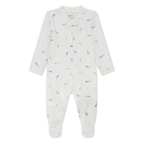 Newborn Baby Nike Printed Swoosh Footed Coverall