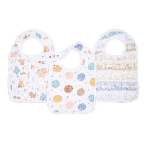 aden and anais Essentials 3pk Muslin Snap Bib Disney