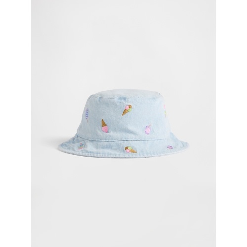 Baby & Toddler Embroidered Denim Bucket Hat