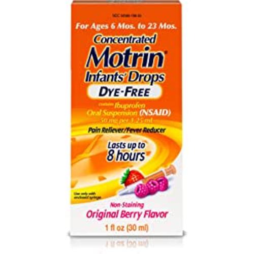 Amazon.com: Motrin Infants Concentrated Liquid Medicine Drops with Ibuprofen, Berry, 1 fl. oz : Health & Household