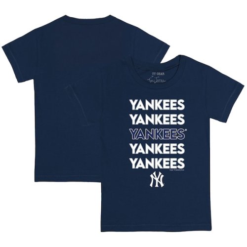 Infant New York Yankees Tiny Turnip Navy Stacked T-Shirt