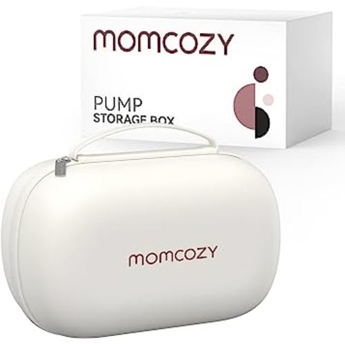 Momcozy Breast Pump Bag for Hands-Free Wearable Breast Pumps, Hard Shell Case with Removable Tray, Watertight Breast Pump Storage Bag for Pumping Bag, Diaper Bag, or Handbag（Holds 2 Pumps）