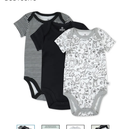 3-Pack Organic Cotton Short Sleeve Bodysuits | Honest Baby Clothing