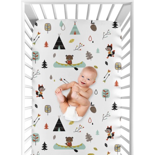 Sweet Jojo Designs Fitted Crib Sheet for the Outdoor Adventure Collection