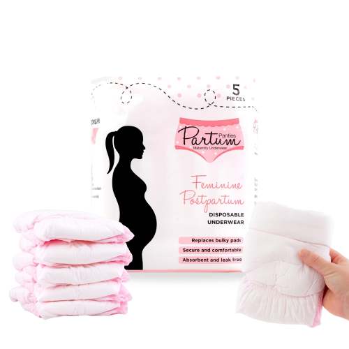 Partum Panties -  Starter Bundle 3 x packs of Disposable Postpartum Underwear - Large