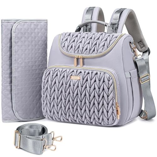 Tealari 4 in 1 Convertible Diaper Bag Backpack,Waterproof Baby Diaper Bag with Changing Pad,Converts into Baby Tote Bag,Diaper Backpack,Stroller Bag and Crossbody Diaper Bag