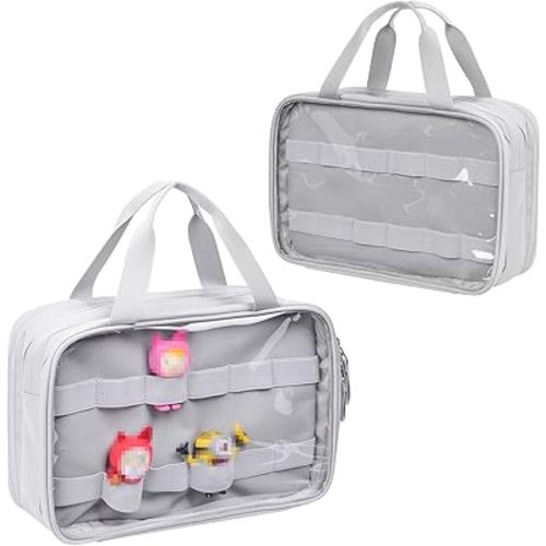 Storage Carrying Bag for Tonies Characters, Travel Case for Tonie Figures, Up to 34 Pieces (Grey, Large)