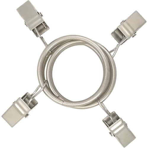 50 Pack Curtain Rings with Clips, Heavy Duty Curtain Clip Rings Hooks, Bow Hanger Clips for Hanging Drapery Drapes Bows, Silver