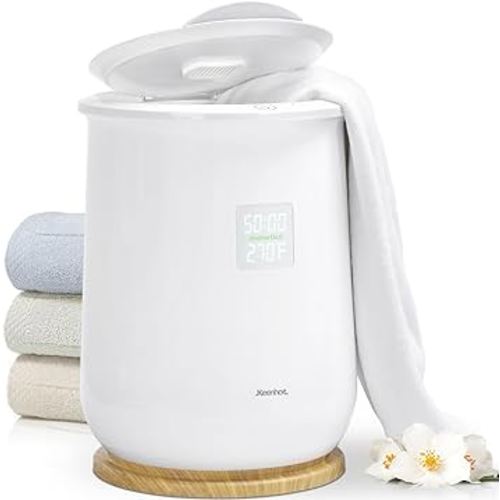 Keenhot Towel Warmers Bucket, Hot Towel Warmer for Bathroom with LED Display, Adjustable Timer & Auto Shut Off, Upgraded Smart Buzzer Indicator, Luxury Towel Heater for Bathrobes, Blanket, PJ's