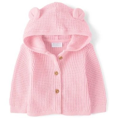 The Children's Place Baby Girls Long Sleeve Bear Cardigan Pink 0-3 M