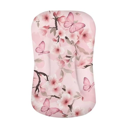 Flower Butterfly Baby Lounger Pillow Cover for Girls Snuggle Me Lounger,Pink Baby Nest Lounger Cover for Toddler Breathable Snuggle Me Lounger Cover 0-24 Months Infant Newborn Nido Para Bebe