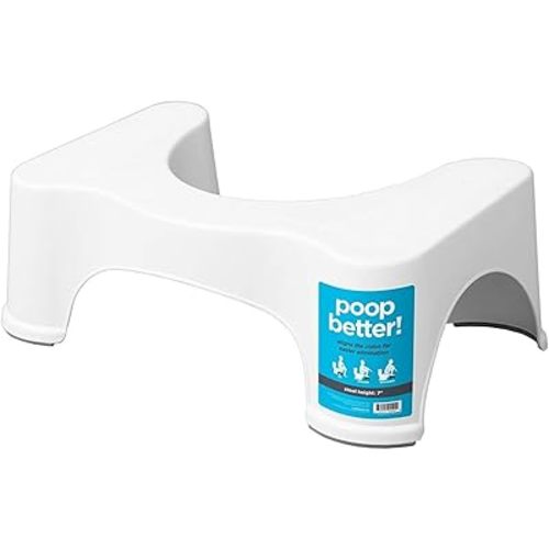 Squatty Potty The Original Bathroom Toilet Stool, 7 Inch height, White