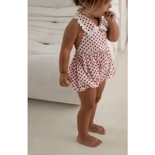 ROSIE ROMPER - CHERRY POLKA
