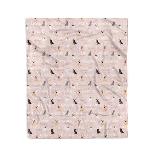 Personalized Kids Blanket | French Bulldog