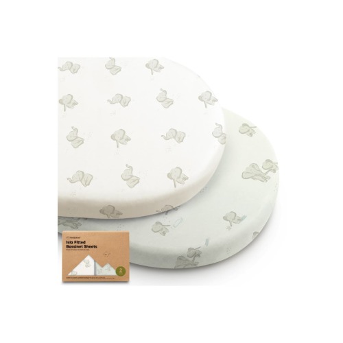 2-Pack Isla Fitted Bassinet Sheets