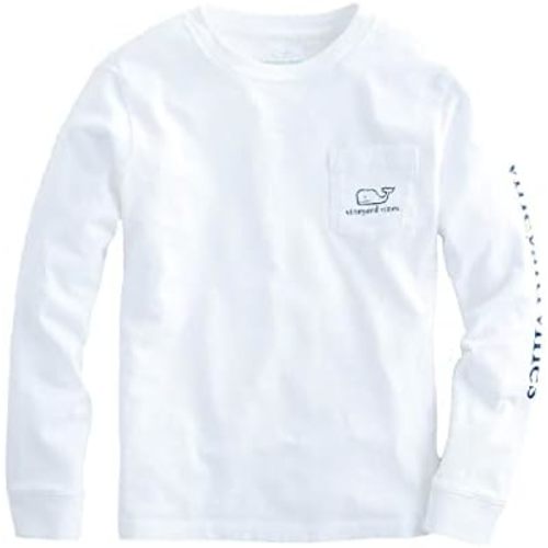 vineyard vines Boys Long Sleeve Vintage Whale Pocket T-Shirt