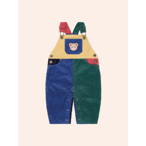Colour Block Cord Overalls