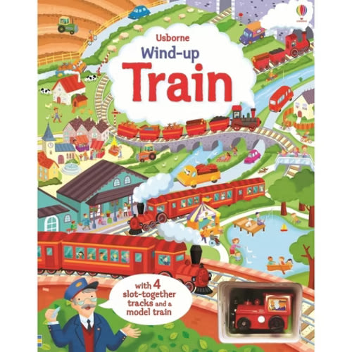 Wind-up Train: A Toy and Book Combo with a Steam Train Adventure Through Cities, Mountains, and Rivers, and a Visit to a Train Museum