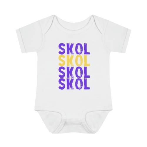 Minnesota Vikings - SKOL - NFL Football - Baby Short Sleeve Onesie - Baby Clothing