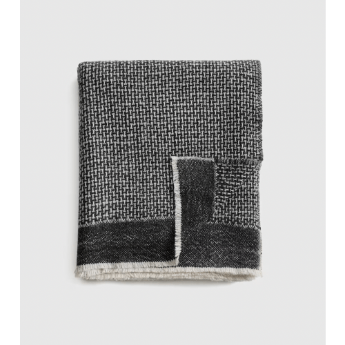 Lightweight Cashmere Wool Patterned Throw