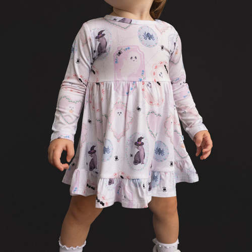 Posh Spooks Ruffled Bodysuit Dress