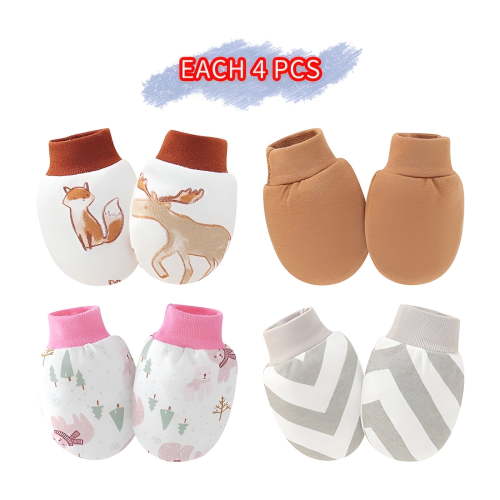 TELOLY 16Pcs Baby Mittens,Breathable Fabric Baby Mittens Newborn,Baby Care Newborn Mittens No Scratch,Style2