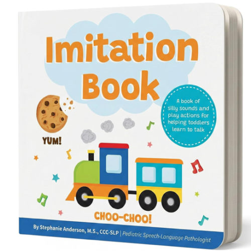 Imitation Book: Interactive & Fun Learn to Talk Board Book For Toddlers Ages 0-4, Written by a Speech Therapist