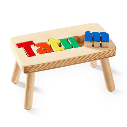 Classic Step Stool | Puzzle Step Stool with Name | Tiny Keepsakes – Tiny Keepsakes LLC.